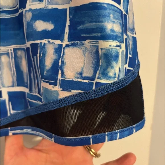 NWT Ali Miles Reversible Tunic Blouse Top Petite LARGE Geometric Colorful - Picture 6 of 9